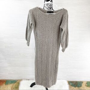 Ralph Lauren Black Label Gray Cable Knit Dress